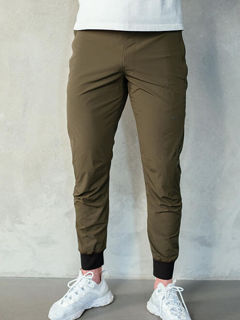 micro light pants forestgreen front